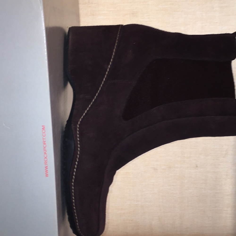 Brown suede boots